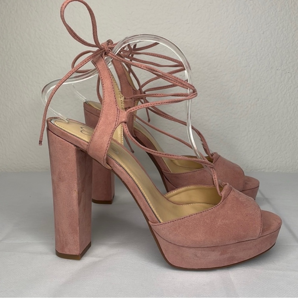 Jessica Simpson Suede strappy platform sandals - Picture 3 of 11